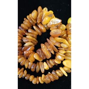 Vintage Baltic Amber Butterscotch Beaded Necklace 18"